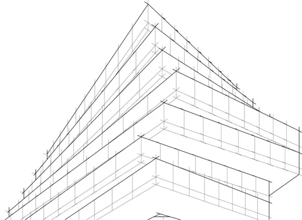 Абстрактный Архитектурный Дизайн Обоев Цифровой Концепт Фон — стоковый вектор