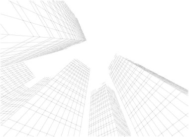 soyut mimari duvar kağıdı tasarımı, dijital konsept arkaplan