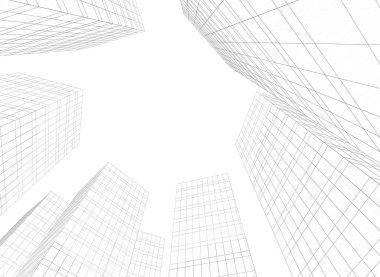 soyut mimari duvar kağıdı tasarımı, dijital konsept arkaplan