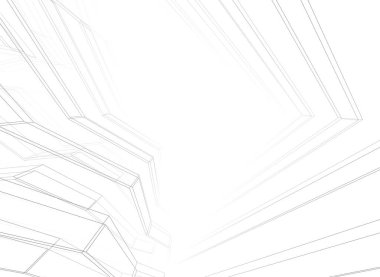 soyut mimari duvar kağıdı tasarımı, dijital konsept arkaplan