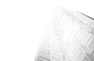 soyut mimari duvar kağıdı tasarımı, dijital konsept arkaplan