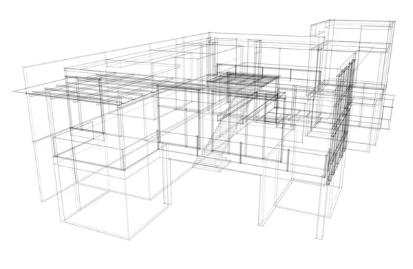 Эскиз Концепции Дома Иллюстрация — стоковое фото