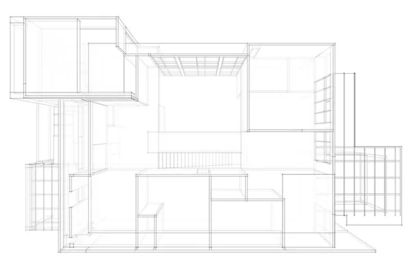 House Concept Sketch Illustration — Stock Photo, Image