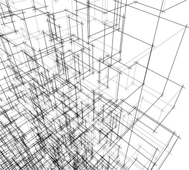 soyut mimari duvar kağıdı tasarımı, dijital konsept arkaplan