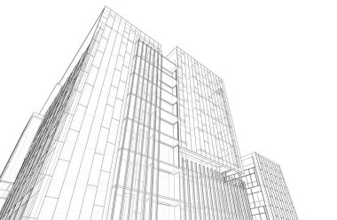 soyut mimari duvar kağıdı tasarımı, dijital konsept arkaplan