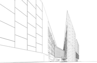 soyut mimari duvar kağıdı tasarımı, dijital konsept arkaplan