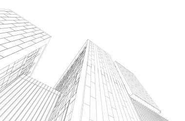 soyut mimari duvar kağıdı tasarımı, dijital konsept arkaplan