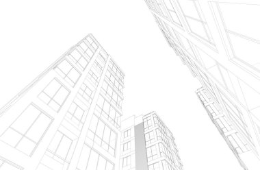 soyut mimari duvar kağıdı tasarımı, dijital konsept arkaplan