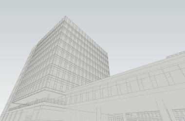 soyut mimari duvar kağıdı tasarımı, dijital konsept arkaplan