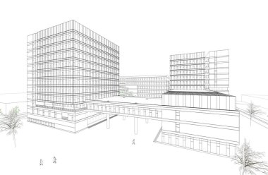 soyut mimari duvar kağıdı tasarımı, dijital konsept arkaplan