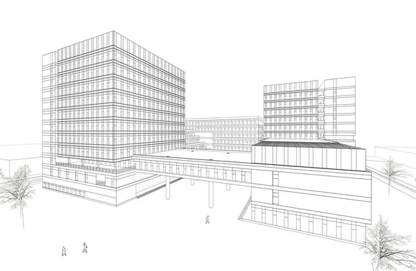 soyut mimari duvar kağıdı tasarımı, dijital konsept arkaplan