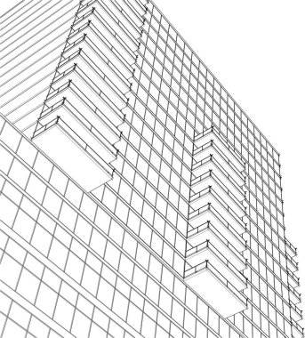 soyut mimari duvar kağıdı tasarımı, dijital konsept arkaplan