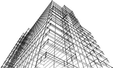 soyut mimari duvar kağıdı tasarımı, dijital konsept arkaplan