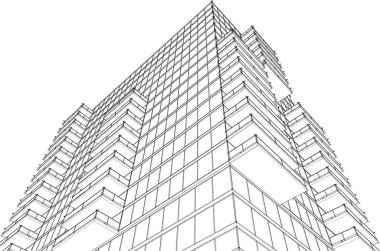 soyut mimari duvar kağıdı tasarımı, dijital konsept arkaplan