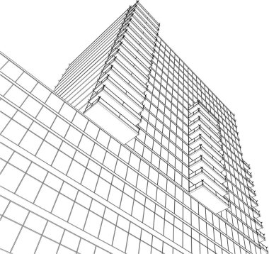 soyut mimari duvar kağıdı tasarımı, dijital konsept arkaplan