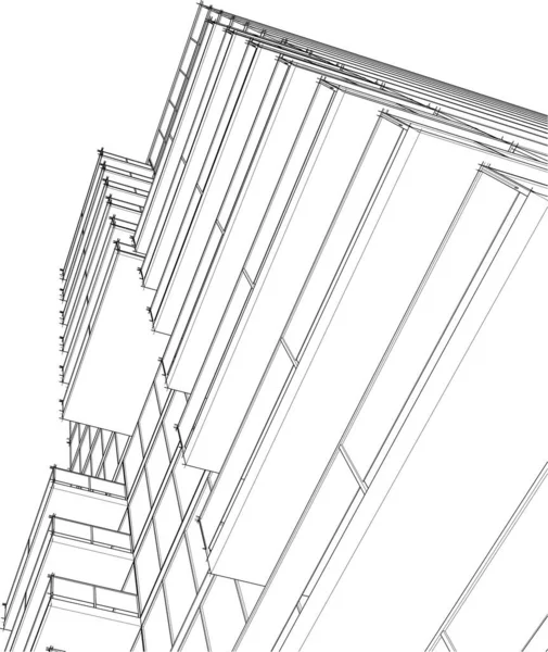 Disegno Astratto Carta Parati Architettonica Sfondo Concetto Digitale — Vettoriale Stock