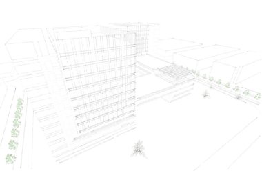 soyut mimari duvar kağıdı tasarımı, dijital konsept arkaplan