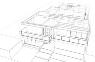 soyut mimari duvar kağıdı tasarımı, dijital konsept arkaplan