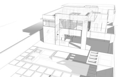 soyut mimari duvar kağıdı tasarımı, dijital konsept arkaplan