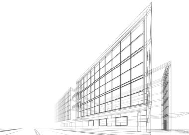 soyut mimari duvar kağıdı tasarımı, dijital konsept arkaplan