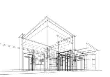 soyut mimari duvar kağıdı tasarımı, dijital konsept arkaplan