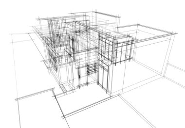 soyut mimari duvar kağıdı tasarımı, dijital konsept arkaplan