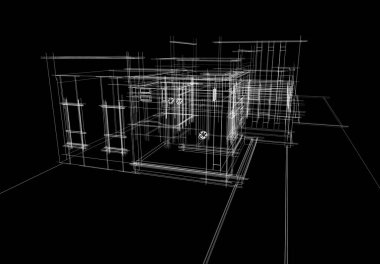 soyut mimari duvar kağıdı tasarımı, dijital konsept arkaplan