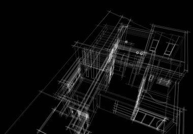 soyut mimari duvar kağıdı tasarımı, dijital konsept arkaplan