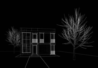 soyut mimari duvar kağıdı tasarımı, dijital konsept arkaplan
