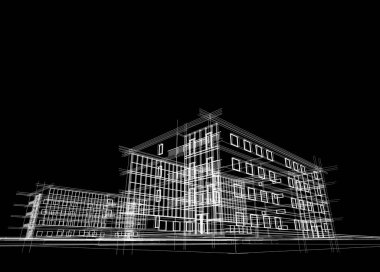 soyut mimari duvar kağıdı tasarımı, dijital konsept arkaplan