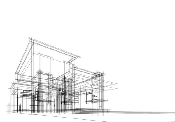 Abstrakcyjny Projekt Tapety Architektonicznej Cyfrowe Tło Koncepcyjne — Zdjęcie stockowe