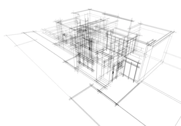 建筑墙纸设计 数字概念背景 — 图库照片