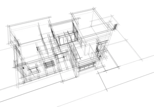 Disegno Astratto Carta Parati Architettonica Sfondo Concetto Digitale — Foto Stock