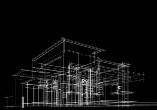 Diseño Abstracto Papel Pintado Arquitectónico Fondo Concepto Digital — Foto de Stock