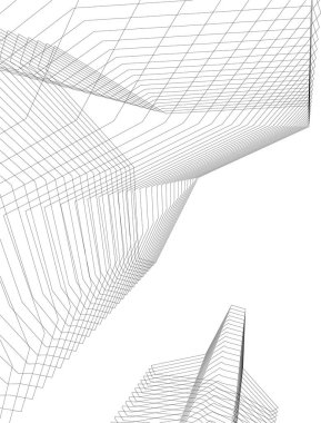 soyut mimari duvar kağıdı tasarımı, dijital konsept arkaplan