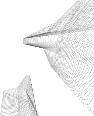 soyut mimari duvar kağıdı tasarımı, dijital konsept arkaplan