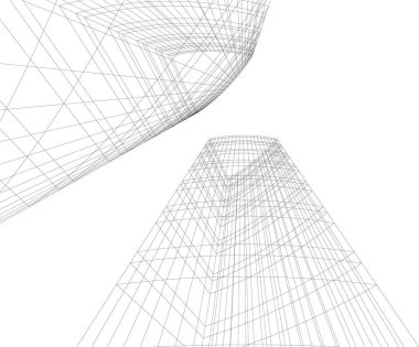 soyut mimari duvar kağıdı tasarımı, dijital konsept arkaplan