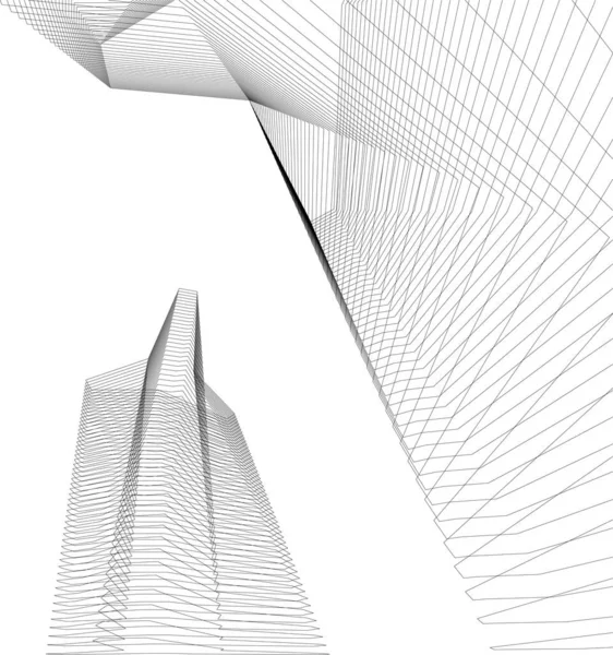Diseño Abstracto Papel Pintado Arquitectónico Fondo Concepto Digital — Archivo Imágenes Vectoriales