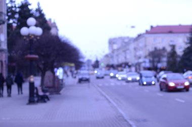 Şehrin bulanık arkaplanı