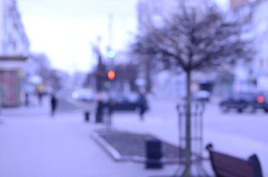 Şehrin bulanık arkaplanı