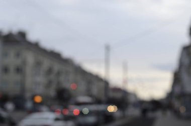 Şehrin bulanık arkaplanı