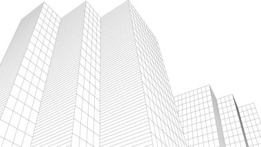 soyut mimari duvar kağıdı tasarımı, dijital konsept arkaplan