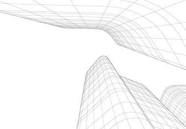 soyut mimari duvar kağıdı tasarımı, dijital konsept arkaplan