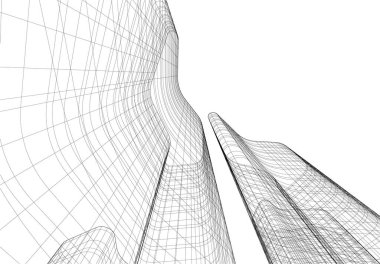 soyut mimari duvar kağıdı tasarımı, dijital konsept arkaplan