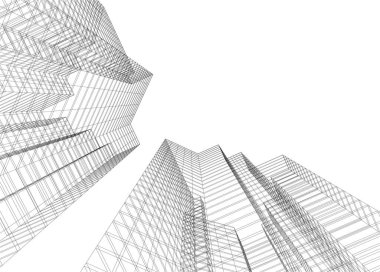 soyut mimari duvar kağıdı tasarımı, dijital konsept arkaplan