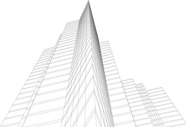 soyut mimari duvar kağıdı tasarımı, dijital konsept arkaplan