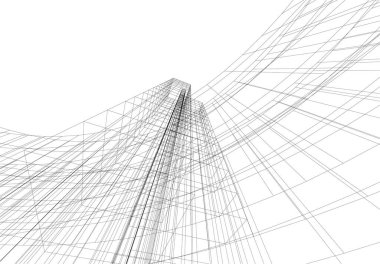 soyut mimari duvar kağıdı tasarımı, dijital konsept arkaplan