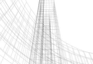 soyut mimari duvar kağıdı tasarımı, dijital konsept arkaplan