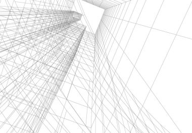 soyut mimari duvar kağıdı tasarımı, dijital konsept arkaplan