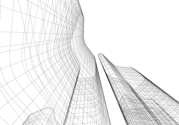 Абстрактный Архитектурный Дизайн Обоев Цифровой Концепт Фон — стоковый вектор